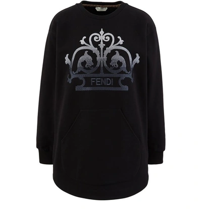 Shop Fendi Sweatshirt A Col Rond In Black