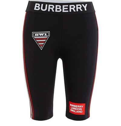 Shop Burberry Logo Graphic Stretch Jersey Cycling Shorts In Black