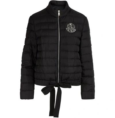 Shop Moncler Prince Silk Down Jacket In Black