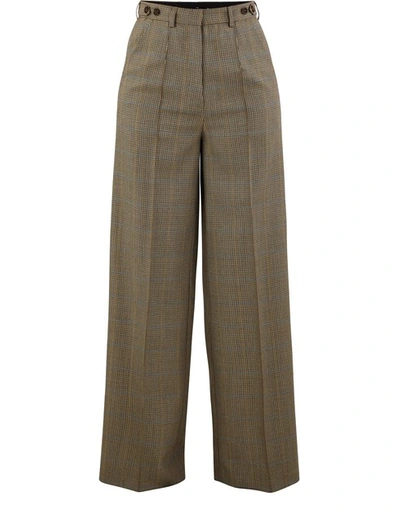 Shop Rokh Woollen Trousers In Dogtooth