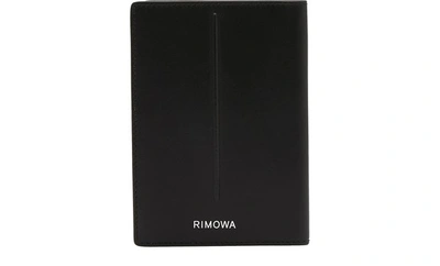 Shop Rimowa Leather Passport Case In Black