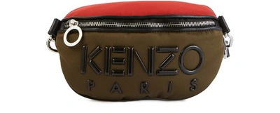 Shop Kenzo Belted Bag In Kaki Fonce