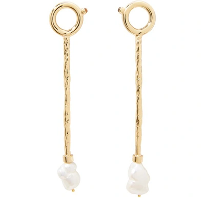 Shop Alican Icoz Longo Earrings In Gold