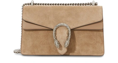 Shop Gucci Dionysus Small Shoulder Bag In Taupe