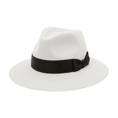 Shop Maison Michel Rico Hat In Dark Snow