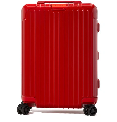 Shop Rimowa Essential Cabin Luggage In Red