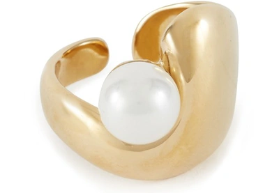 Shop Chloé Darcey Ring In Pearl