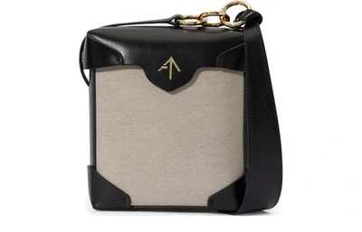 Shop Manu Atelier Mini Pristine Bag In Beige/black