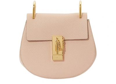 Shop Chloé Mini Drew Shoulder Bag In Cement Pink