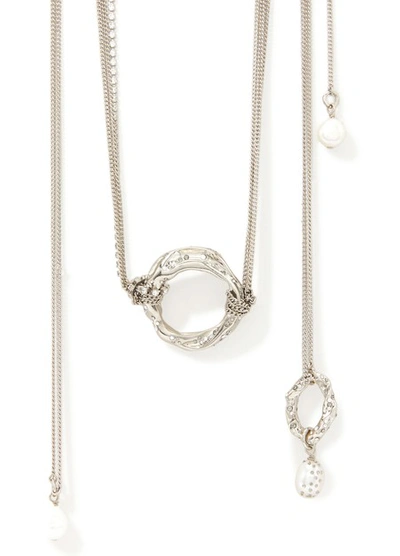 Shop Givenchy Moon Necklace In Silver