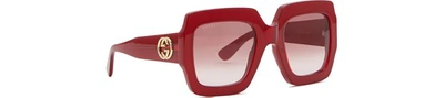 Shop Gucci Pop Web Sunglasses In Red