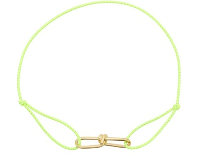 Shop Annelise Michelson Wire Rope Choker In Yellow Cord/gold