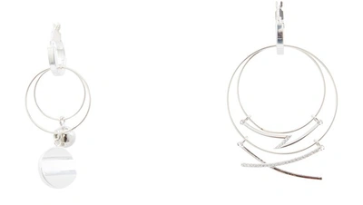 Shop Mounser Ring Of Fire Earrings In Rhodium