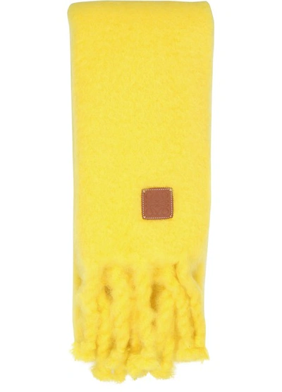 Shop Loewe Scarf In Yellow