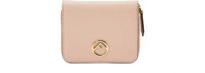 Shop Fendi F Is  Leather Wallet In Light Pink