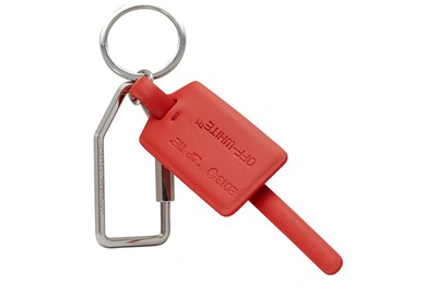 Shop Off-white Ziptie Keyring In Red