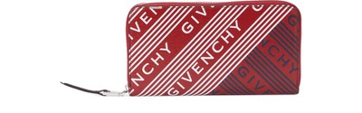 Shop Givenchy Emblem Large Wallet In Vermillon
