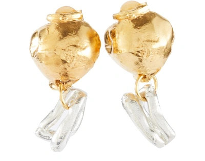 Shop Alighieri Unbearable Lightness Earrings In Gold Silver