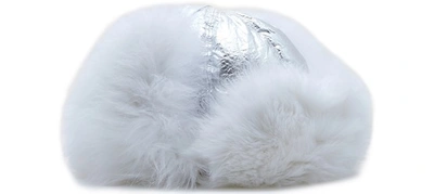Shop Yves Salomon Fur Ushanka Hat In Metallic Silver