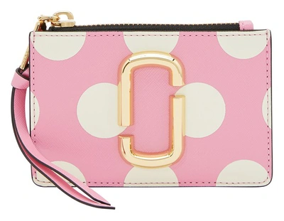 Shop Marc Jacobs Calf Leather Wallet In Primrose Multi