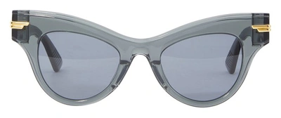 Shop Bottega Veneta Sunglasses In Grey/grey