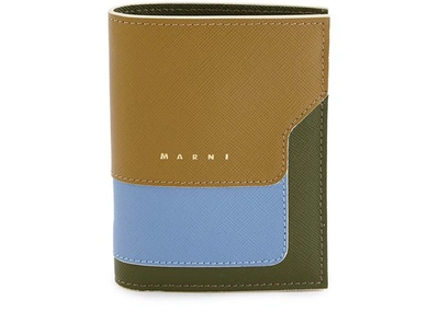 Shop Marni Vanitosi Wallet In Thyme+opal+olive Green+(dune)