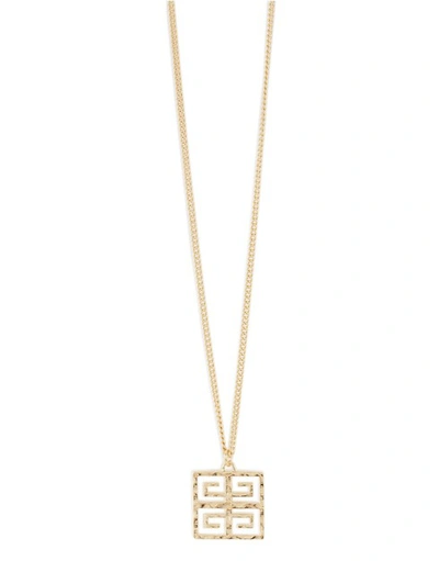 Shop Givenchy 4g Logo Necklace In Gold