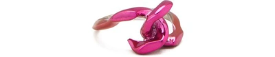 Shop Annelise Michelson Broken Chain Ring In Iridescent Pink