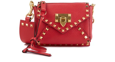 Shop Valentino Garavani Small Shoulder Bag In Rouge Pur