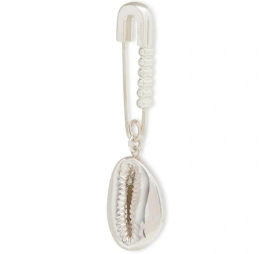 Shop Ambush Shell Pin Earring In Silver