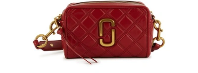 Shop Marc Jacobs The Quilted Softshot 21 Cross-body Bag In Berry