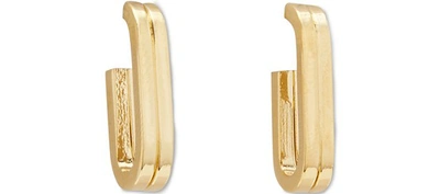Shop Imai Cadenas Hoop Earrings In Gilded Gold