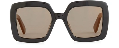 Shop Courrèges Mask Square Sunglasses In Black