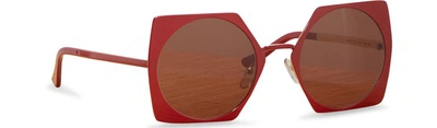 Shop Marni Sunglasses In Red