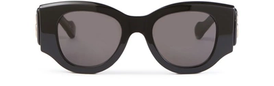 Shop Balenciaga Paris Cat Sun Glasses In Black 006