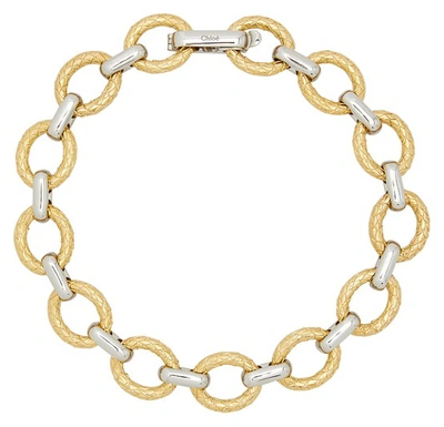 Shop Chloé Wilson Necklace In Silver - Gold