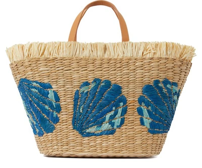 Shop Aranaz Kai Tote Bag In Natural/blue