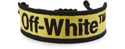 Shop Off-white Logo Bracelet In Yellow Black