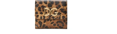 Shop Dolce & Gabbana Leopard Mini Flap Wallet