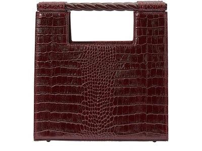 Shop Mehry Mu Unicorn Croc Handbag In Burgundy