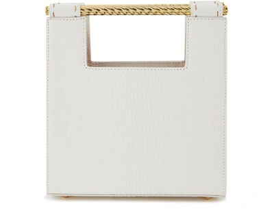 Shop Mehry Mu Unicorn Handbag In Embossed Leather In White