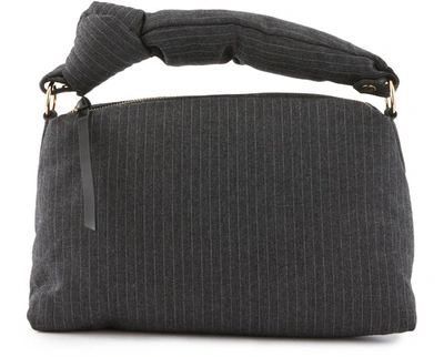 Shop Dries Van Noten Woollen Handbag In Grey