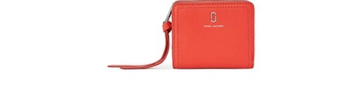 Shop Marc Jacobs Mini Compact Wallet In Geranium
