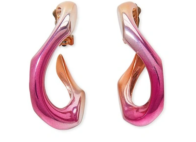 Shop Annelise Michelson Broken Chain Earrings In Pink
