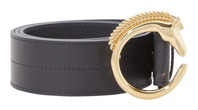 Shop Chloé Buckle Belt In Full Blue