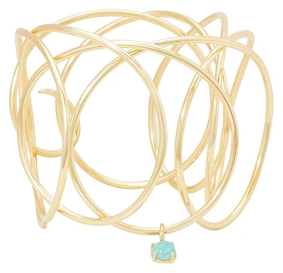 Shop Monsieur Cikeka Bracelet In Gold Agate