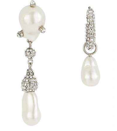 Shop Givenchy Midnight Pearl" Earrings" In Argent