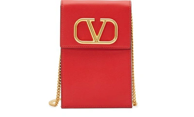 Shop Valentino Garavani -  Go Logo Min Bag In Rouge Pur