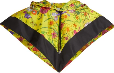 Shop Gucci Flora Hood In Yellow