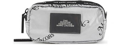 Shop Marc Jacobs Double Zip" Pouch In Silver